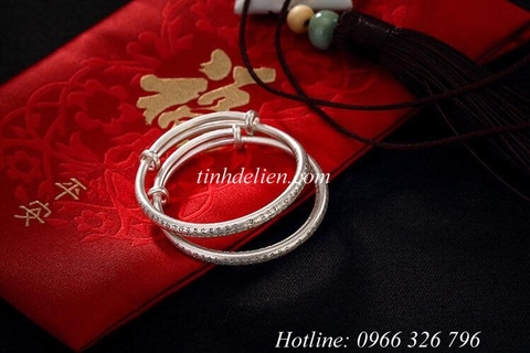 VÒNG BẠC EM BÉ KHẮC BÁT NHÃ TÂM KINH