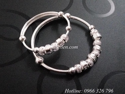 CẶP VÒNG MẸ VÀ BÉ KHẮC THẦN CHÚ OM MANI PADME HUM