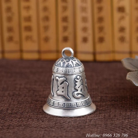 MẶT DÂY CHUYỀN CHUÔNG KHẮC THẦN CHÚ OM MANI PADME HUM