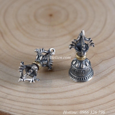 MẶT DÂY CHUYỀN CHUÔNG CHÀY KIM CƯƠNG KHẮC OM MANI PADME HUM