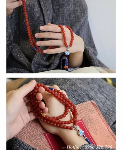 CHUỖI MÃ NÃO ĐỎ 108 HẠT