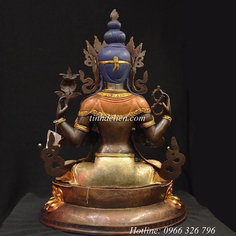 TÔN TƯỢNG ĐỨC QUÁN ÂM TỨ THỦ 48 CM