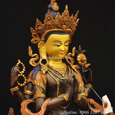 TÔN TƯỢNG ĐỨC QUÁN ÂM TỨ THỦ 48 CM