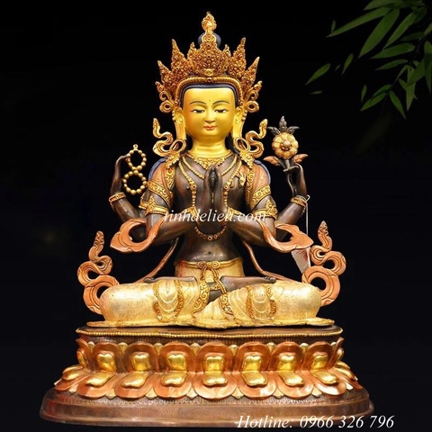 TÔN TƯỢNG ĐỨC QUÁN ÂM TỨ THỦ 48 CM