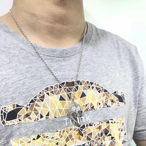 MẶT DÂY CHUYỀN BIỂU TƯỢNG PHÁP LOA KHẮC THẦN GANESHA