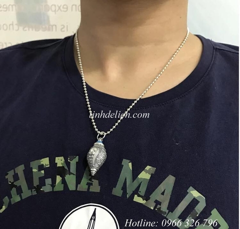MẶT DÂY CHUYỀN BIỂU TƯỢNG PHÁP LOA BẰNG BẠC S990