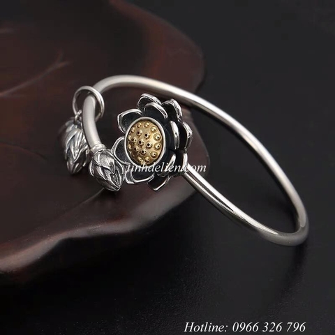 VÒNG BẠC HOA SEN CÁT TƯỜNG