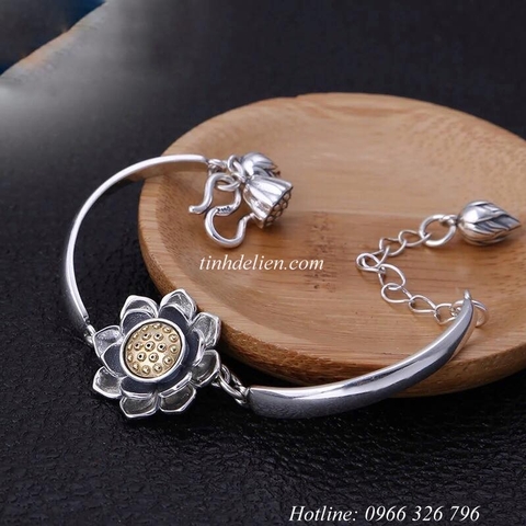 LẮC BẠC HOA SEN CÁT TƯỜNG
