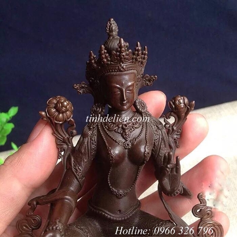 TÔN TƯỢNG ĐỨC TARA XANH 12 CM