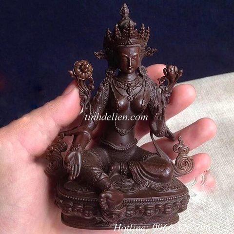 TÔN TƯỢNG ĐỨC TARA XANH 12 CM
