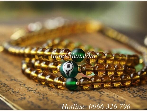 CHUỖI PHA LÊ VÀNG 108 HẠT