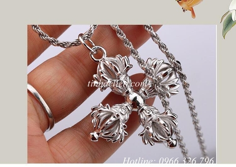 MẶT DÂY CHUYỀN CHÀY KIM CƯƠNG CHỮ THẬP CHÍN CẠNH