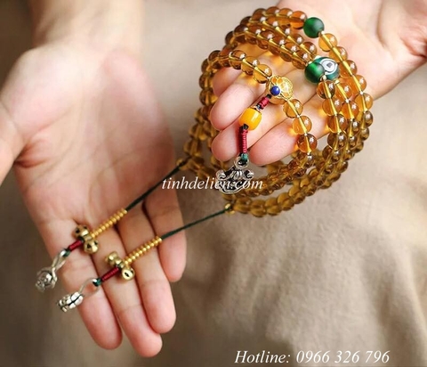 CHUỖI PHA LÊ VÀNG 108 HẠT