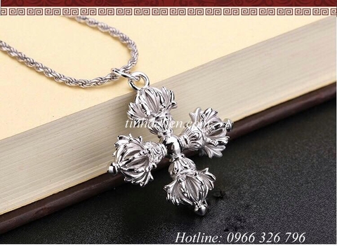 MẶT DÂY CHUYỀN CHÀY KIM CƯƠNG CHỮ THẬP CHÍN CẠNH