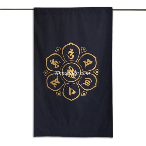RÈM VẢI IN THẦN CHÚ OM MANI PADME HUM