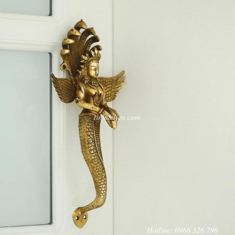 TƯỢNG NAGA ĐỒNG THAU GẮN TƯỜNG