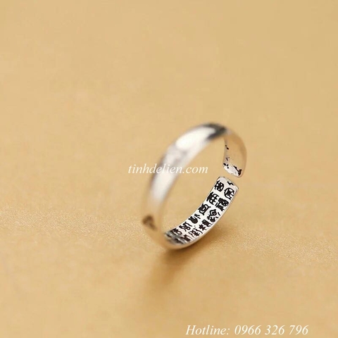 NHẪN BẠC S925 KHẮC OM MANI PADME HUM