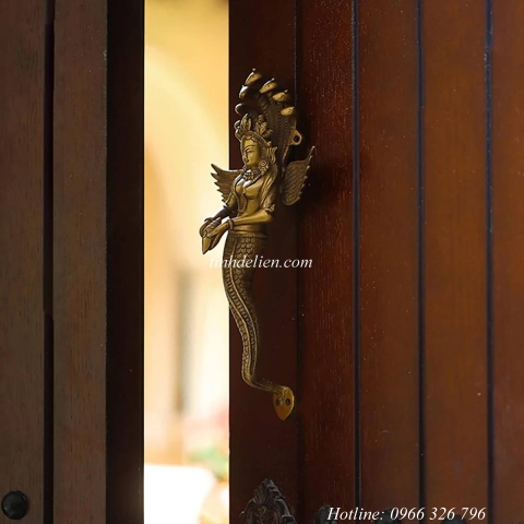 TƯỢNG NAGA ĐỒNG THAU GẮN TƯỜNG