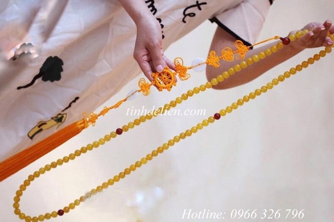 CHUỖI HỔ PHÁCH SÁP ONG  NHÂN TẠO 108 HẠT 12MM , 14 MM