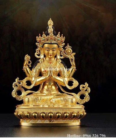 TÔN TƯỢNG QUÁN ÂM TỨ THỦ 21 CM