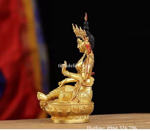 TÔN TƯỢNG ĐỨC TARA XANH 21 CM