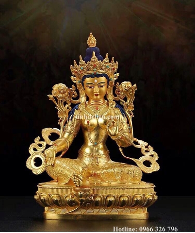 TÔN TƯỢNG ĐỨC TARA XANH 21 CM