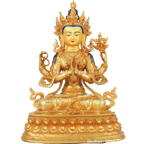 TÔN TƯỢNG QUÁN ÂM TỨ THỦ 33 CM