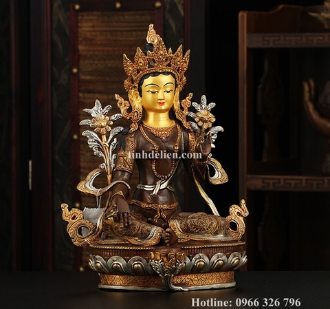 TÔN TƯỢNG ĐỨC TARA XANH 33 CM