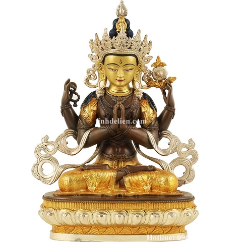 TÔN TƯỢNG QUÁN ÂM TỨ THỦ 21 CM