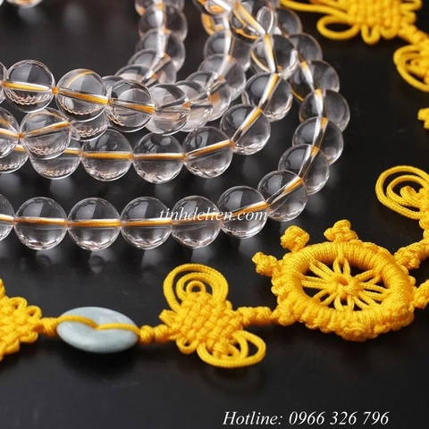 CHUỖI PHA LÊ TỰ NHIÊN 108 HẠT 12 MM
