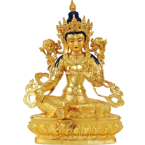 TÔN TƯỢNG ĐỨC TARA XANH 21 CM