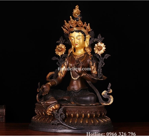 TÔN TƯỢNG ĐỨC TARA XANH 48 CM