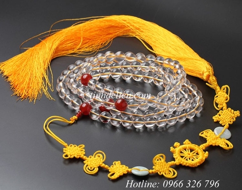 CHUỖI PHA LÊ TỰ NHIÊN 108 HẠT 12 MM