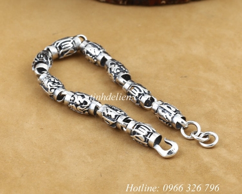 LẮC BẠC ĐEO TAY KHẮC OM MANI PADME HUM