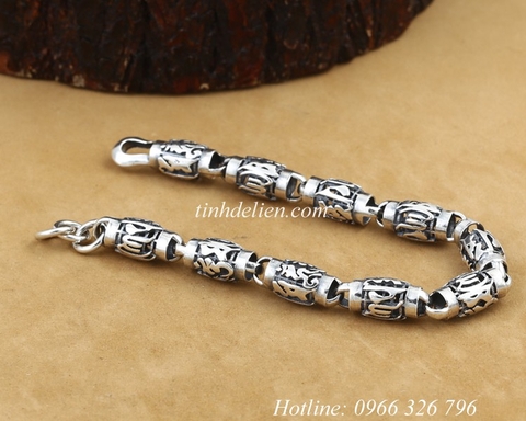 LẮC BẠC ĐEO TAY KHẮC OM MANI PADME HUM