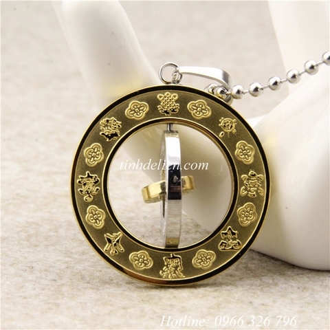MẶT DÂY CHUYỀN OM MANI PADME HUM , BÁT CÁT TƯỜNG VÀ 12 CON GIÁP