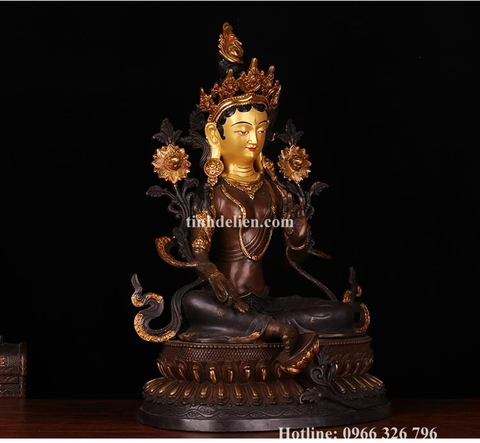 TÔN TƯỢNG ĐỨC TARA XANH 48 CM
