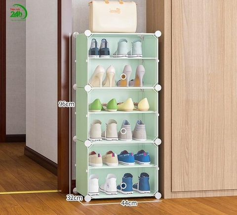 Tủ nhựa  để giày lắp ghép 6 ngăn  (để  được 12 đôi giày)