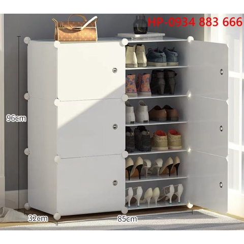 Tủ nhựa để giày lắp ghép 12 ngăn  (để được 24 đôi giày)