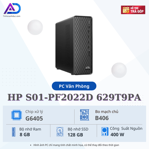 Máy tính để bàn HP S01-pF2022d 629T9PA (G6405/8G/128G SSD/DVDWR/W11SL)