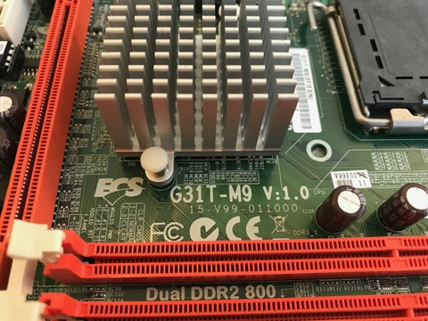 Bo mạch chủ - Mainboard ECS G31T-M9 - Socket 775, Intel G31/ICH7, 2 x DIMM, Max 4GB, DDR2