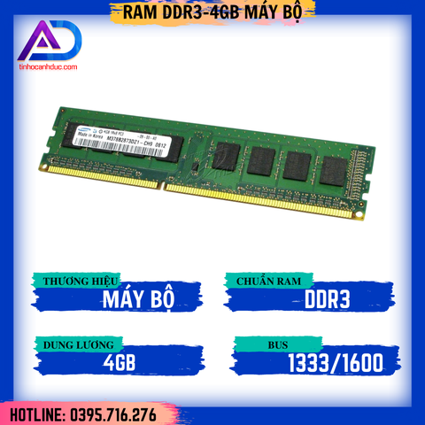 RAM DDR3 4G buss 1333 1600 máy bộ