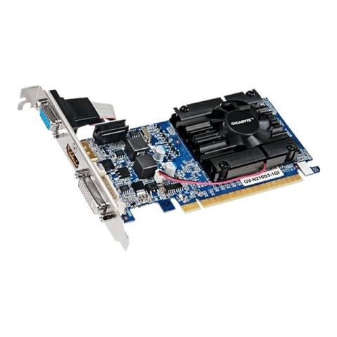 CARD VGA GIGABYTE N210 DDR3 (1GB GDDR3, 64 bit, HDMI + DVI-I + VGA)