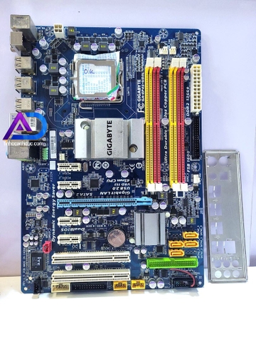 Main máy tính P45 Gigabyte 4 Khe RAM hỗ trợ CPU Core2 Quad 2 Extreme socket 775 DDR2 4khe ram 8G chính hãng nguyên zin