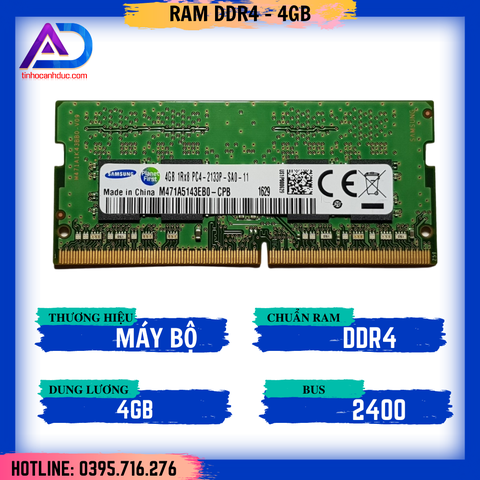 Ram DDR4 4GB bus 2400 nhiều hãng
