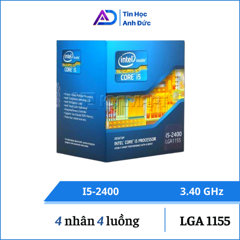 Bộ xử lý Intel® Core™ i5-2400 socket 1155 ( 6M bộ nhớ đệm, tối đa 3,40 GHz )