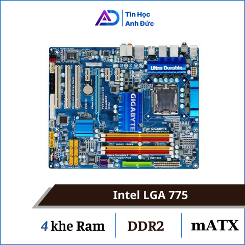 Main máy tính Gigabyte GA-EP45-UD3 4 Khe RAM hỗ trợ CPU Core2 Quad 2 Extreme socket 775 DDR2 4khe ram 8G chính hãng nguyên zin