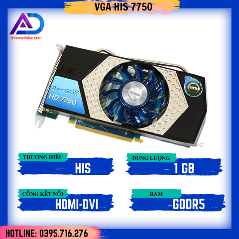 CARD VGA HIS 7750 IceQ X Turbo DDR5 (1GB GDDR5, 128 bit, DVI + HDMI)