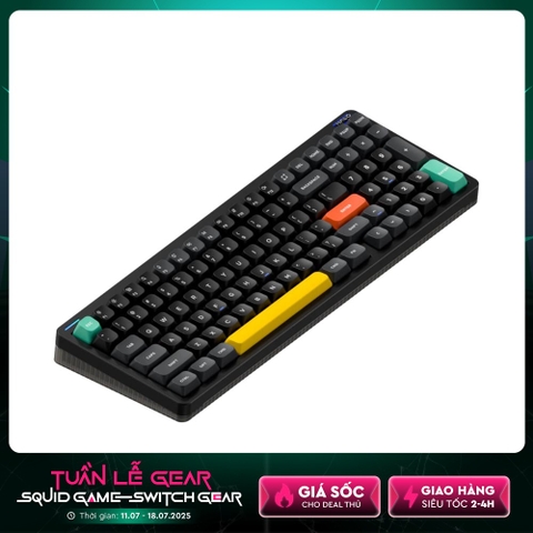 Bàn phím cơ không dây Nuphy Halo96 V2 Obsidian Black RGB Hotswap (Nuphy Sw)