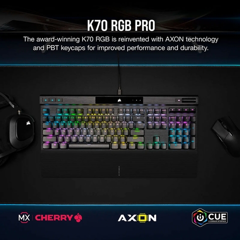 Bàn phím cơ Corsair K70 PRO BLK RGB (Cherry Mx Sw)